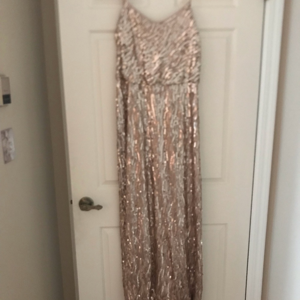 Donna Morgan Rose Gold Sequins Dress